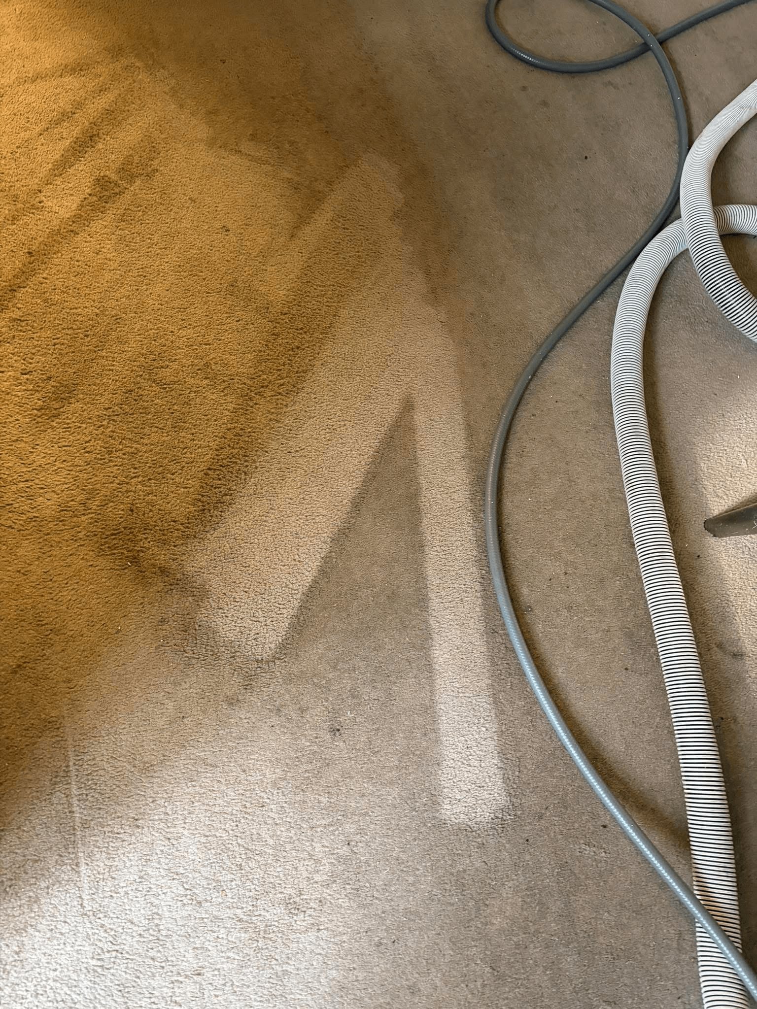 A carpet covered in dirt