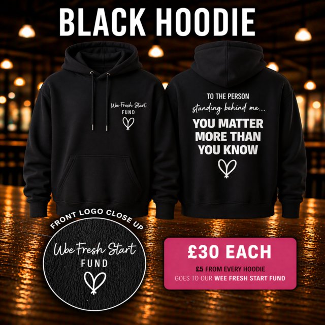 Wee Fresh Start Fund hoodie (Black)